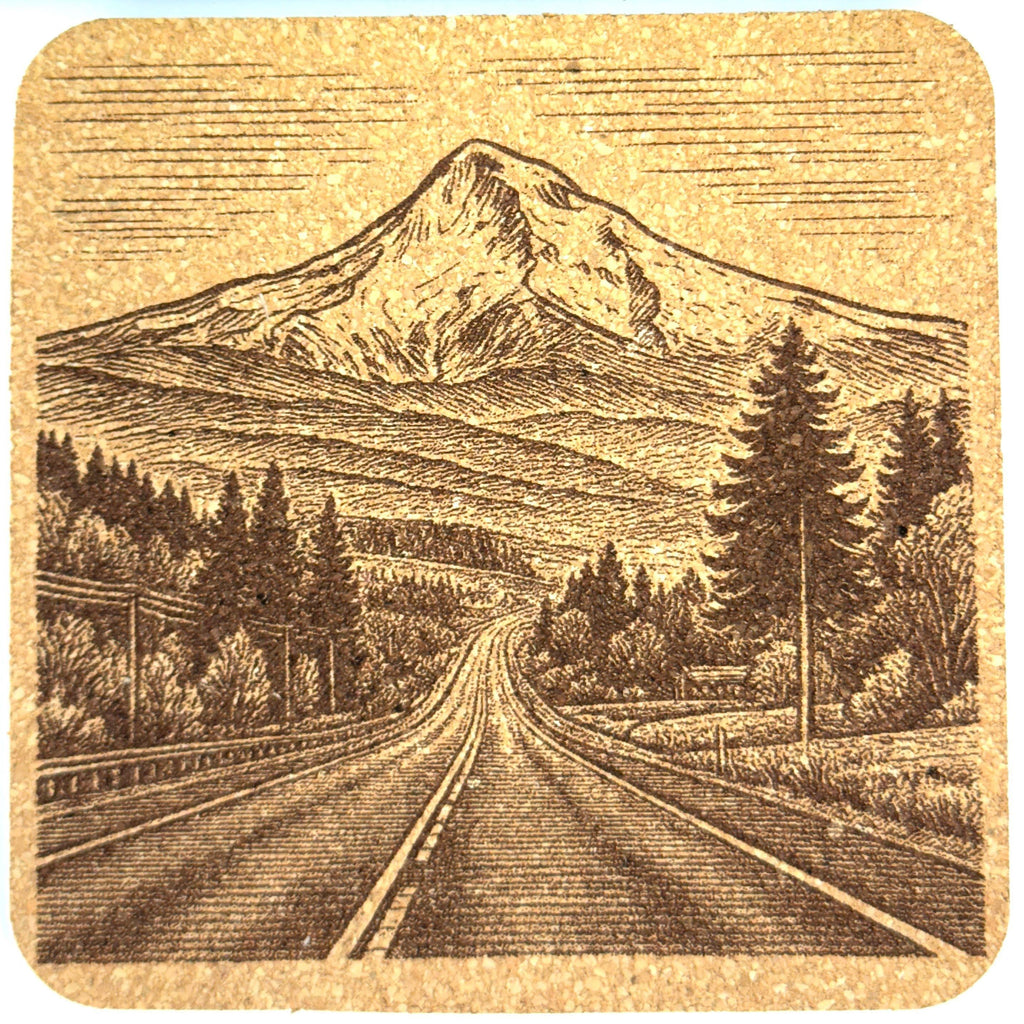 Mountain Highway Cork Coaster – Scenic Northwest Road View