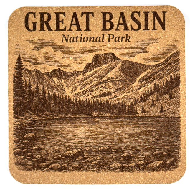 Great Basin National Park Cork Coaster – Alpine Lake Art