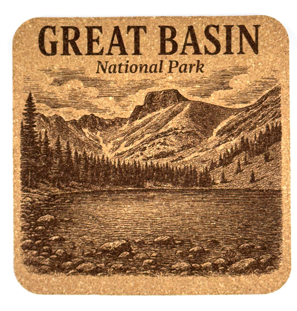 Great Basin National Park Cork Coaster – Alpine Lake Art