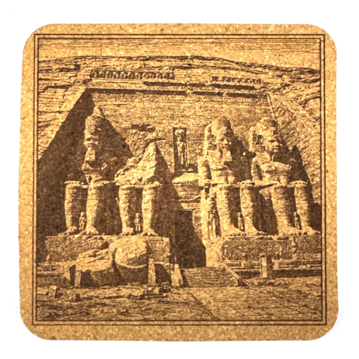 Abu Simbel Coaster – Massive Egyptian Temple Engraved Landmark Art