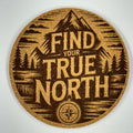 Find Your True North Cork Coaster