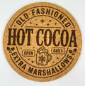 Old Fashioned Hot Cocoa Cork Coaster – Cozy Winter Drink Decor