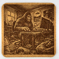 Bigfoot Daytime Gamer Cork Coaster – Sasquatch Room Mess