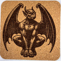 Symmetrical Winged Gargoyle – Medieval Gothic Cork Coaster