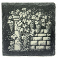 Stone Wall Vineyard Slate Coaster – Old-World Grape Vines