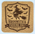 Broomstick Parking Only Halloween Cork Coaster