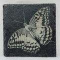 Detailed Butterfly Artwork – Rustic Slate Coaster