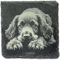 Cocker Spaniel Slate Coaster – Engraved Dog Portrait