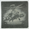 AH-64 Apache Gunship Helicopter Slate Coaster Battlefield Dominance Design