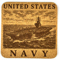 Aircraft Carrier Cork Coaster, United States Navy at Sea