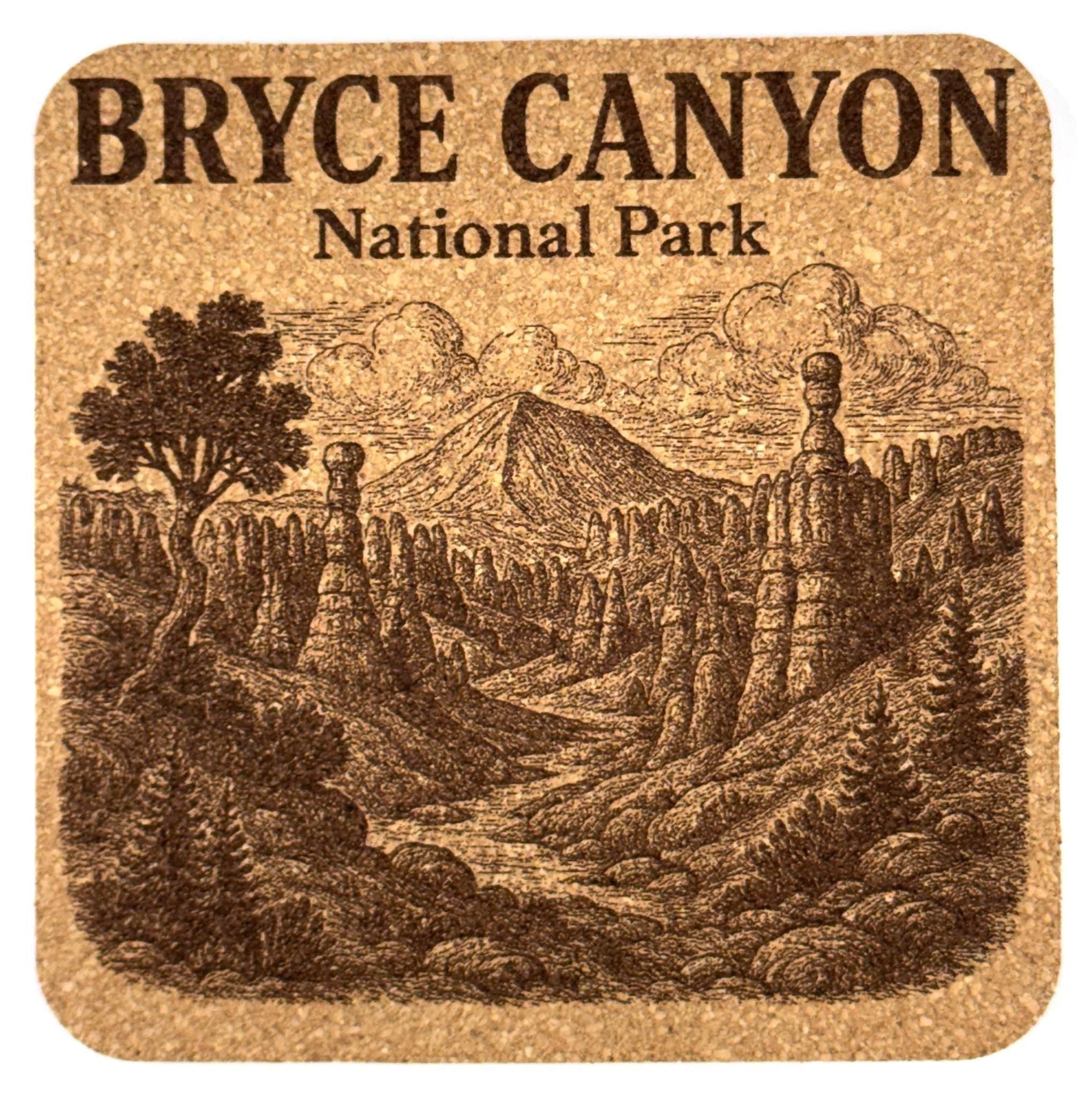 Bryce Canyon National Park Cork Coaster – Utah Hoodoos Landscape Art