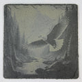 Flying Bald Eagle Slate Coaster – Forest Wildlife Artwork