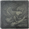 Vintage Eagle Illustration Slate Coaster – Classic Wildlife Art