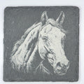 Classic Horse Head Slate Coaster – Detailed Equestrian Art