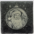 Vintage Santa Christmas Ornament Slate Coaster – Old World Holiday Charm