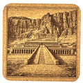Temple of Hatshepsut Coaster – Dramatic Cliffside Egypt Landmark Engraved Art