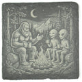 Bigfoot and Aliens around the Campfire – Pacific Northwest Slate Coaster