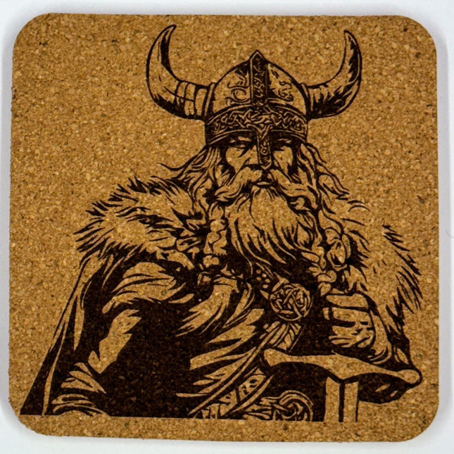 Viking with Broadsword – Cork Coaster