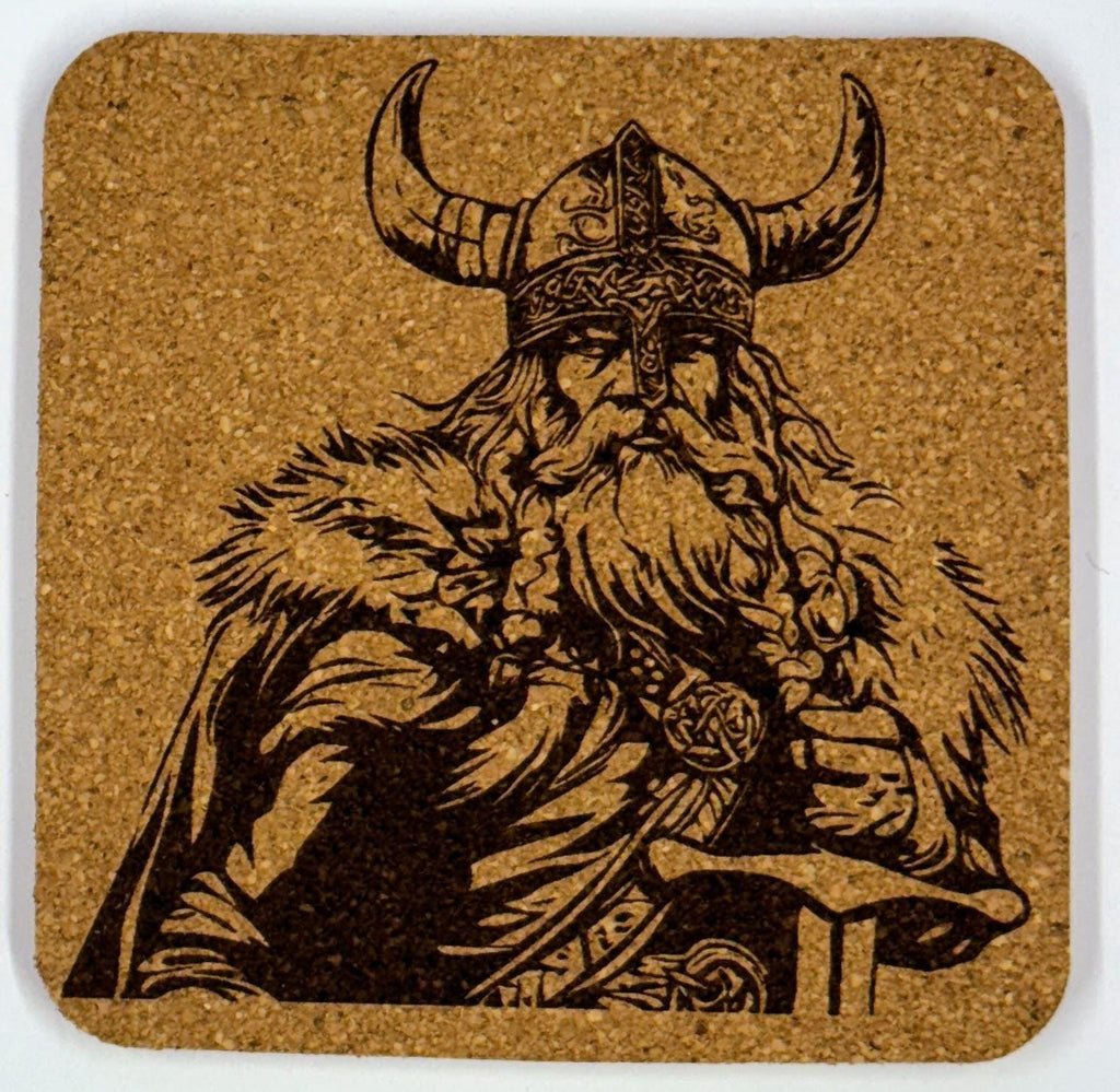 Viking with Broadsword – Cork Coaster