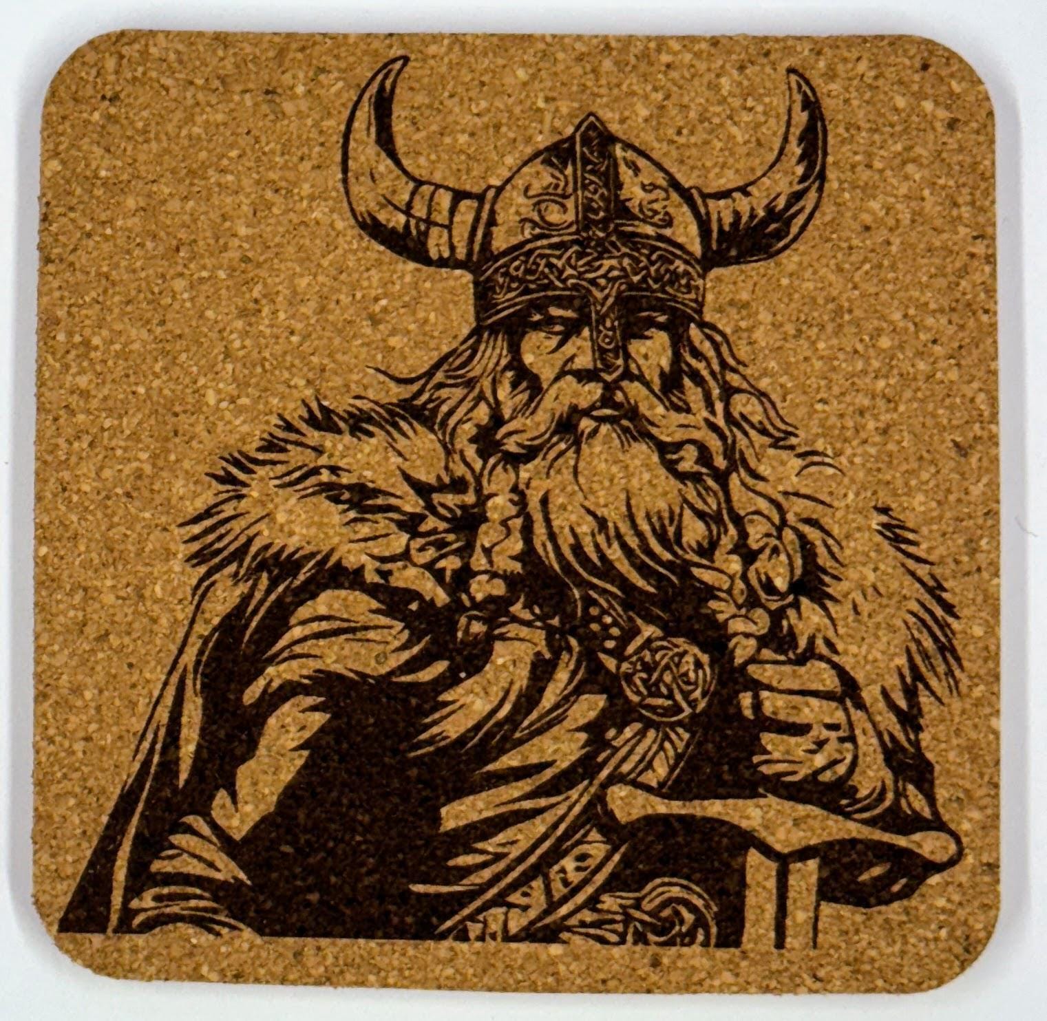 Viking with Broadsword – Cork Coaster