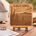 Saguaro National Park Cork Coaster – Arizona Desert Cactus Landscape