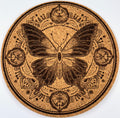 Celestial Butterfly Mandala – Mystical Cork Coaster