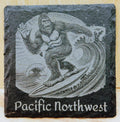 Surfing Bigfoot – Pacific Northwest Slate Coaster