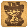 Cute Leprechaun Cork Drink Coaster – St Patrick’s Day Clover Design