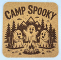 Camp Spooky Ghost Campfire Cork Coaster