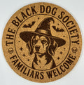 Black Dog Society Cork Coaster Witchy Halloween Decor