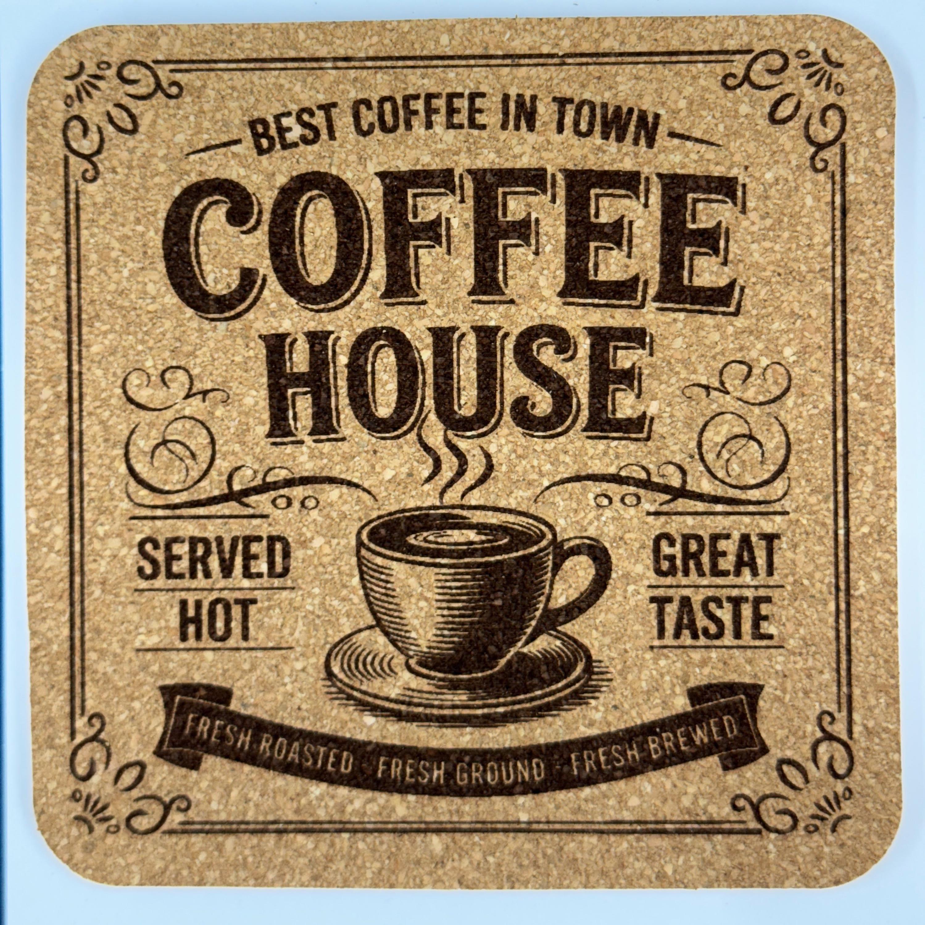 Coffee House Best Coffee in Town Square Cork Coaster