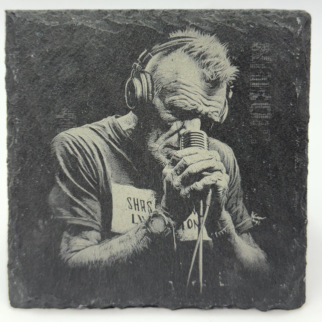 Gritty Blues Vocalist – Live Music Slate Coaster