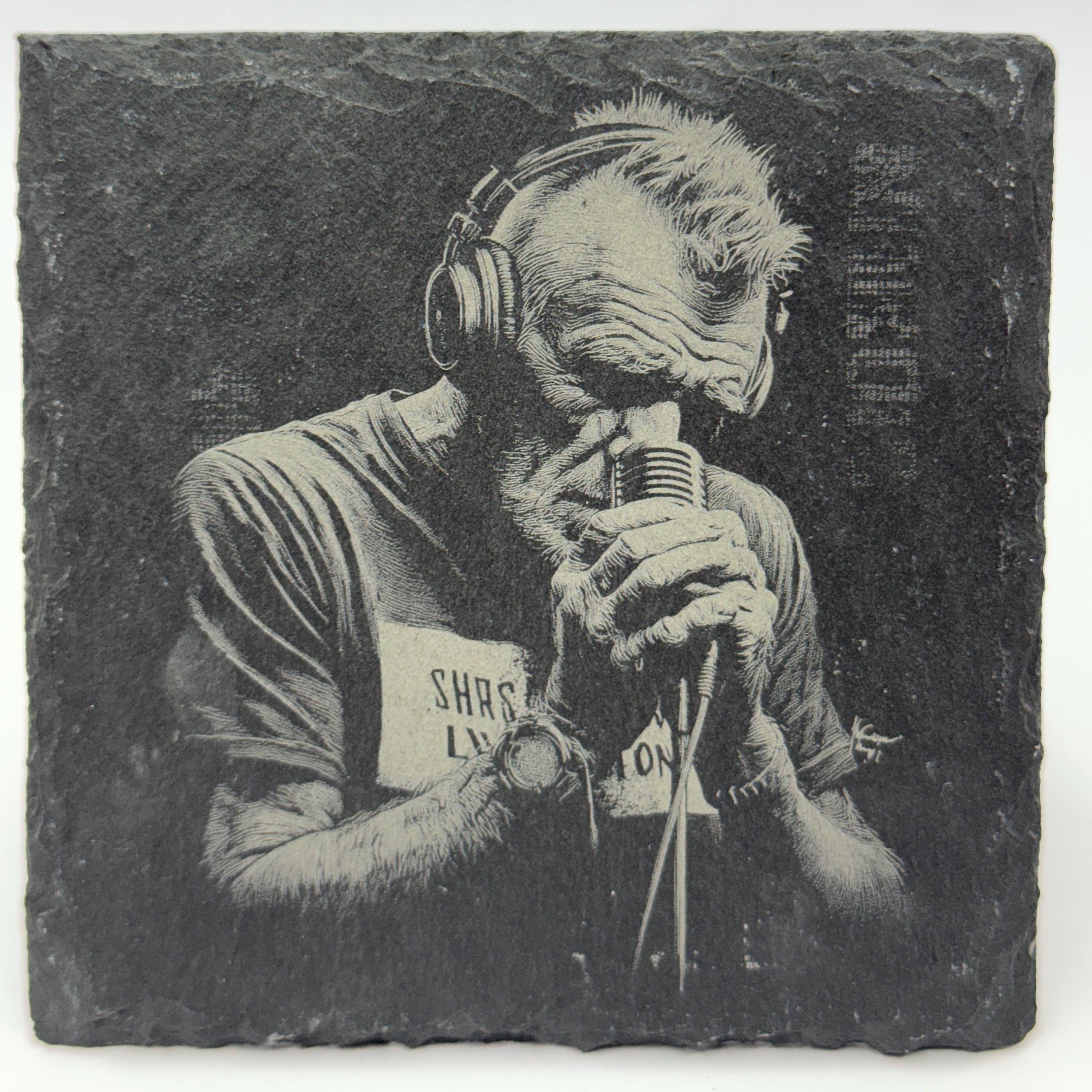 Gritty Blues Vocalist – Live Music Slate Coaster