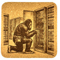 Bigfoot Fixing Servers Cork Coaster – Funny IT Sasquatch Design
