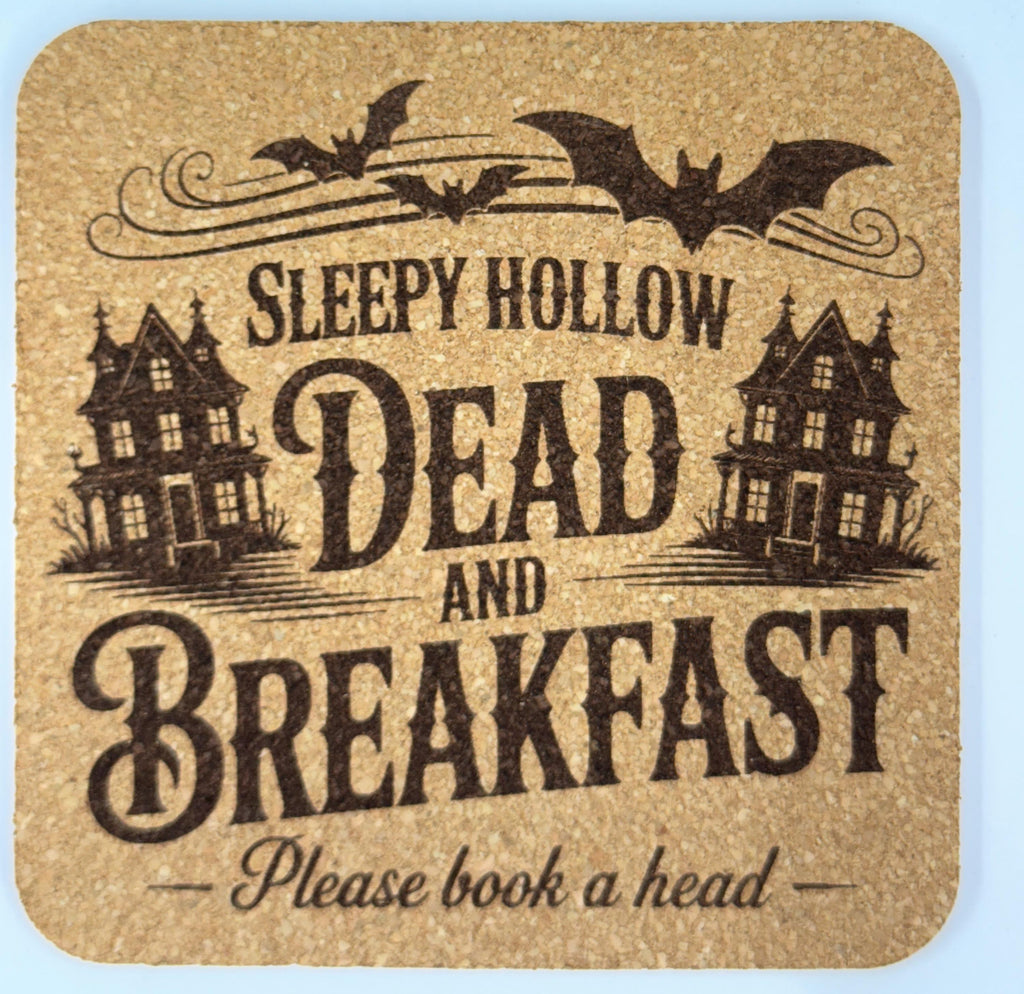 Dead and Breakfast Sleepy Hollow Cork Coaster