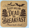 Dead and Breakfast Sleepy Hollow Cork Coaster