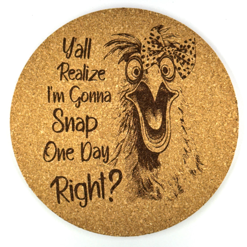 Gonna Snap One Day Funny Chicken Humor Cork Coaster Gift