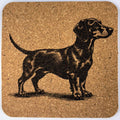 Dachshund Portrait – Engraved Cork Coaster