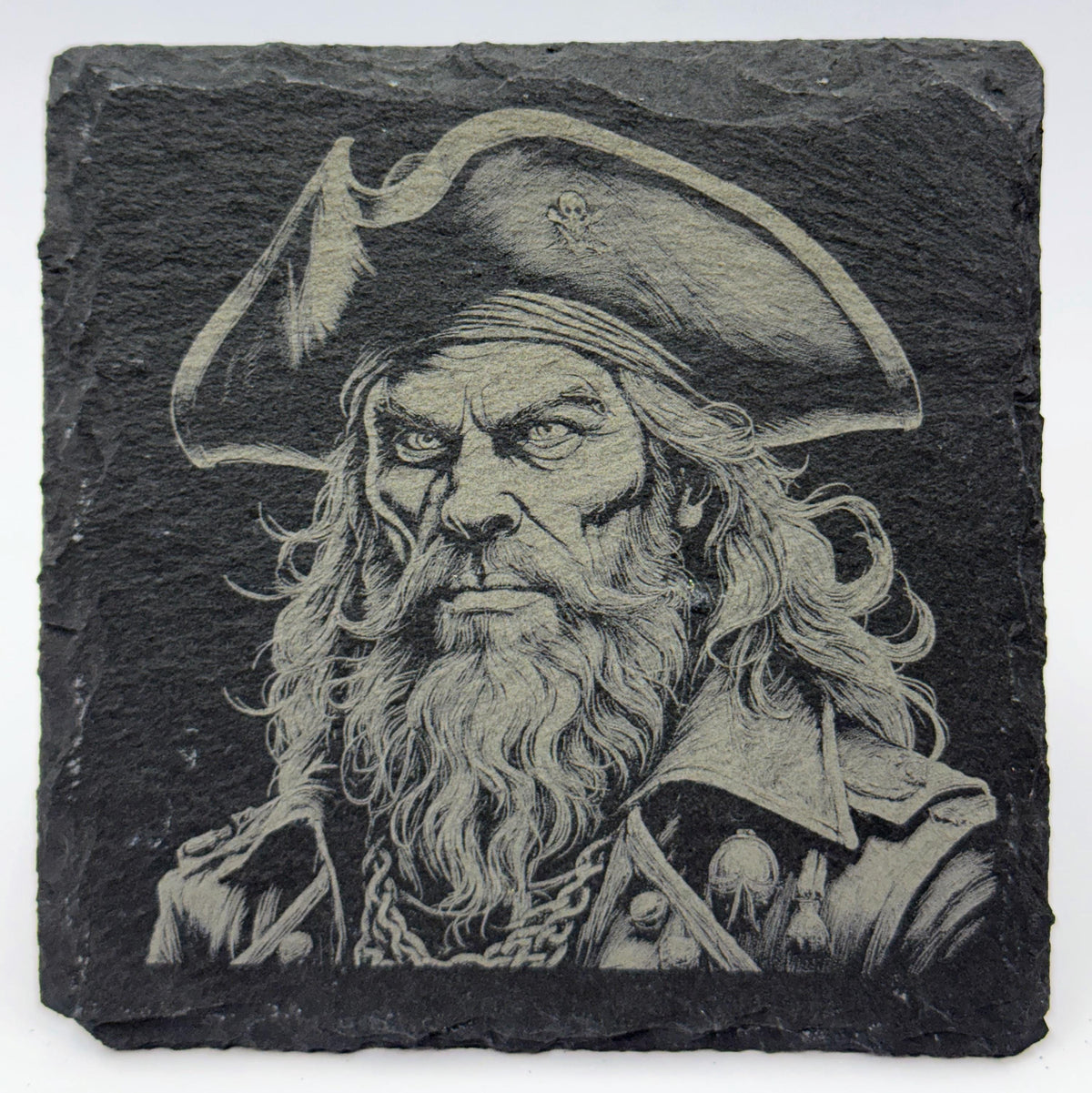 Intense Pirate Commander – Slate Coaster