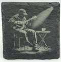 Porch Guitar Player – Americana Folk Slate Coaster