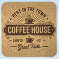 Best in the Town Coffee House Square Cork Coaster