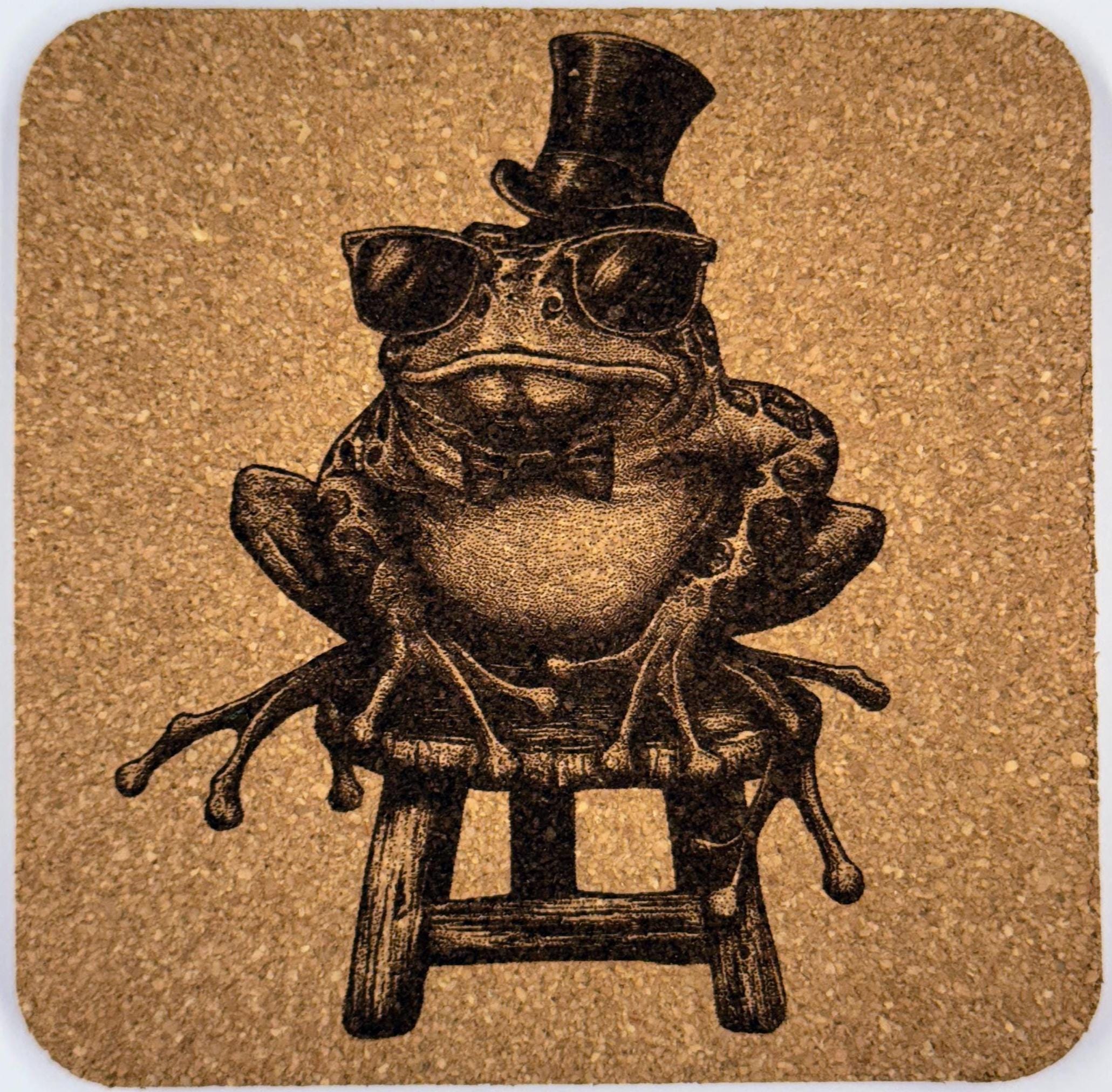Toadstools – Set of 4 Laser Engraved Cork Coasters