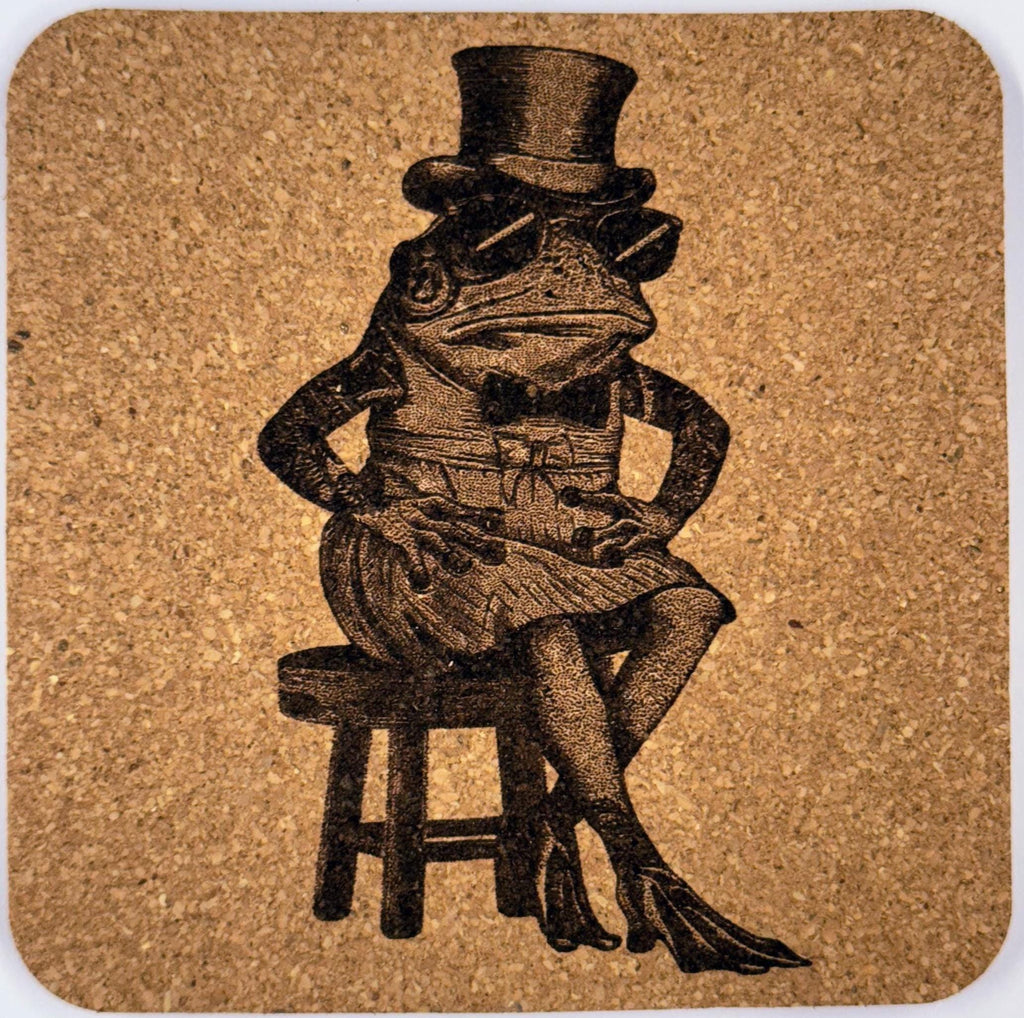 Toadstools – Set of 4 Laser Engraved Cork Coasters