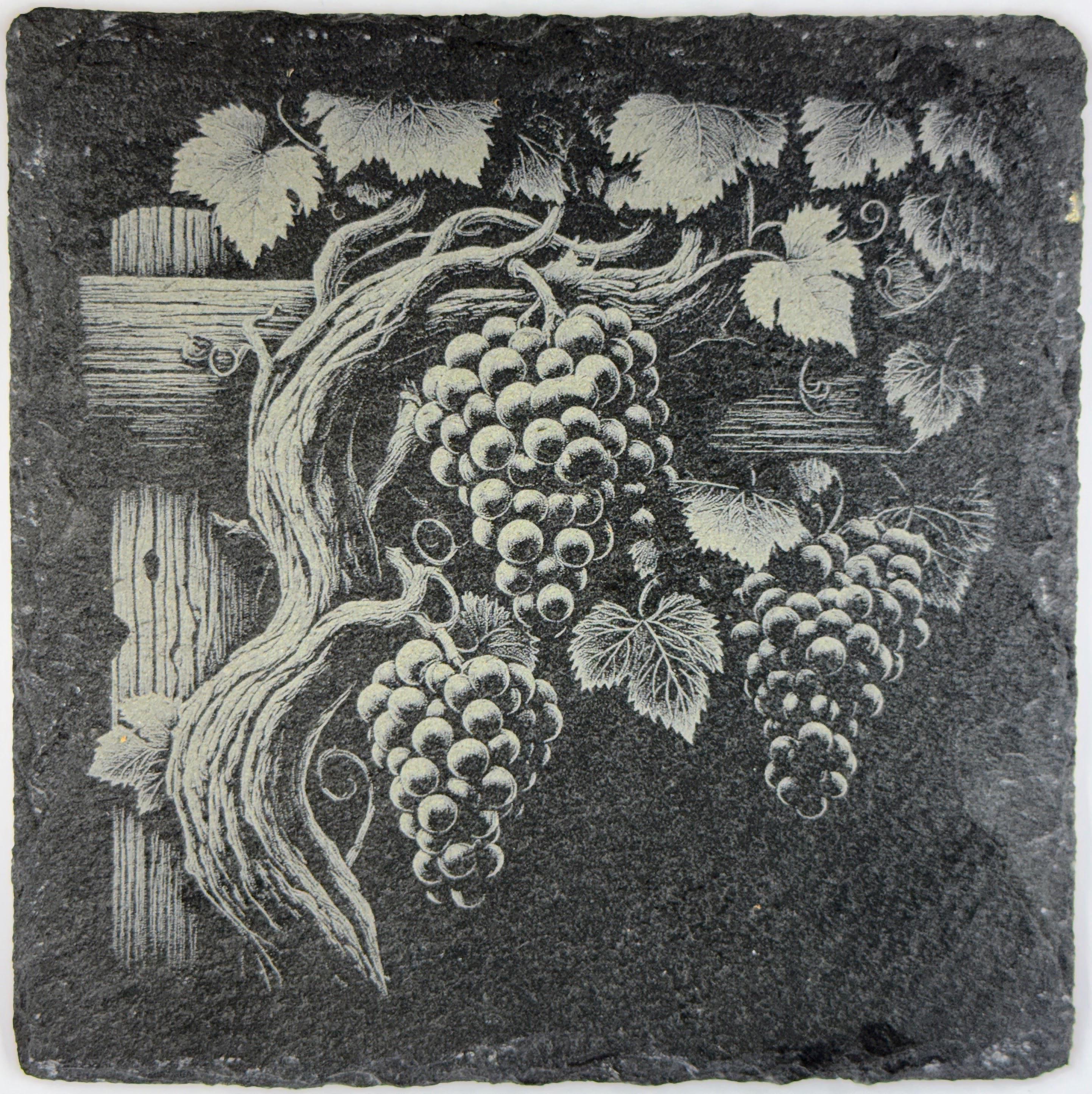 Fall Harvest Set of 4 Slate Coasters - Rustic Farmhouse Table Decor