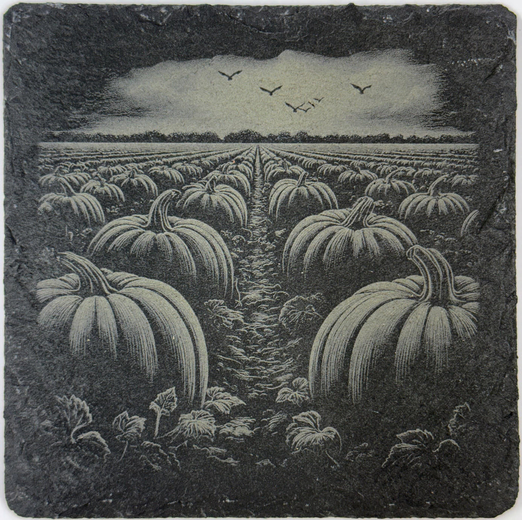 Fall Harvest Set of 4 Slate Coasters - Rustic Farmhouse Table Decor