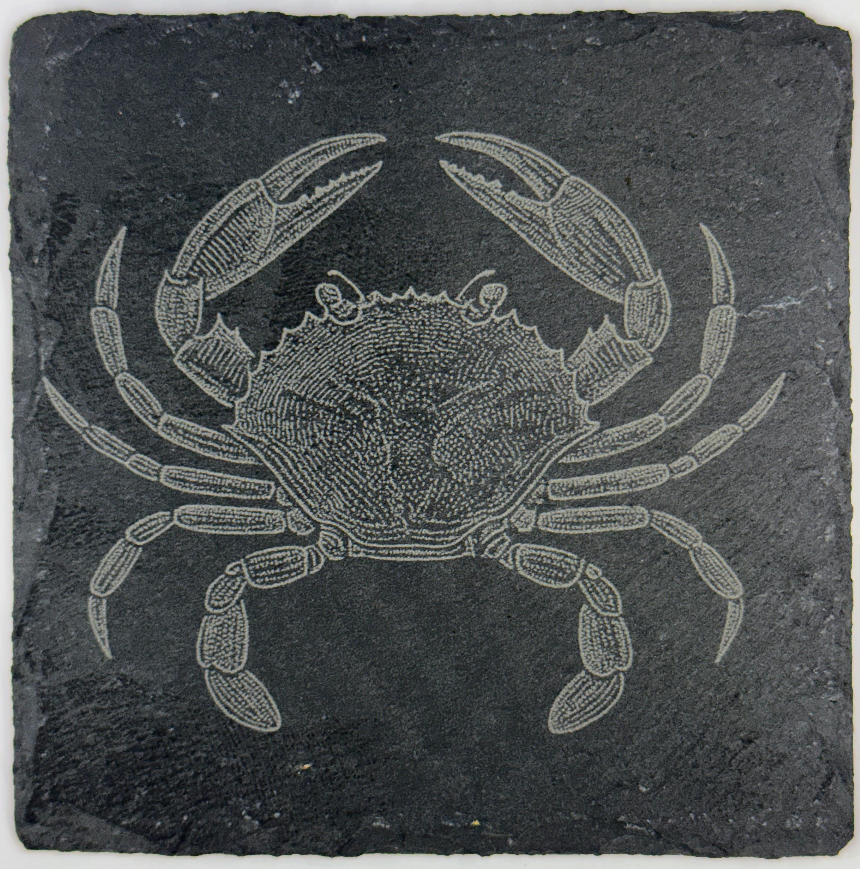 Engraved Slate Sea Creature Coasters: Nautical Ocean Theme Gift Set