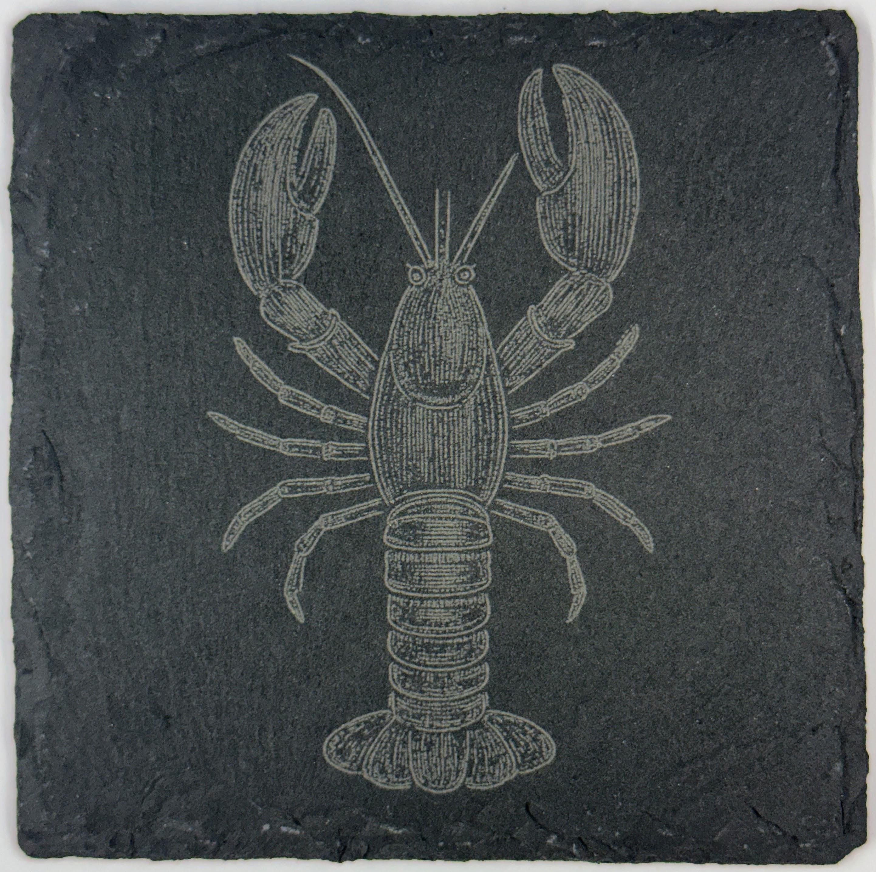 Engraved Slate Sea Creature Coasters: Nautical Ocean Theme Gift Set