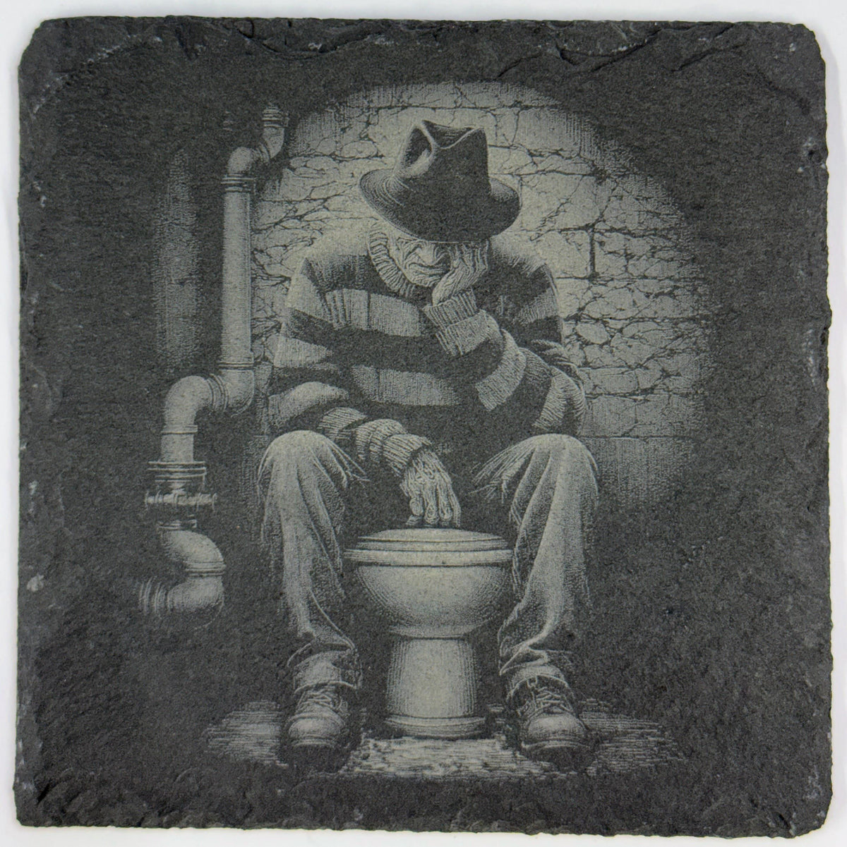 Horror Movie Villain Coaster Set – Funny Slate Drink Coasters with Scary Characters