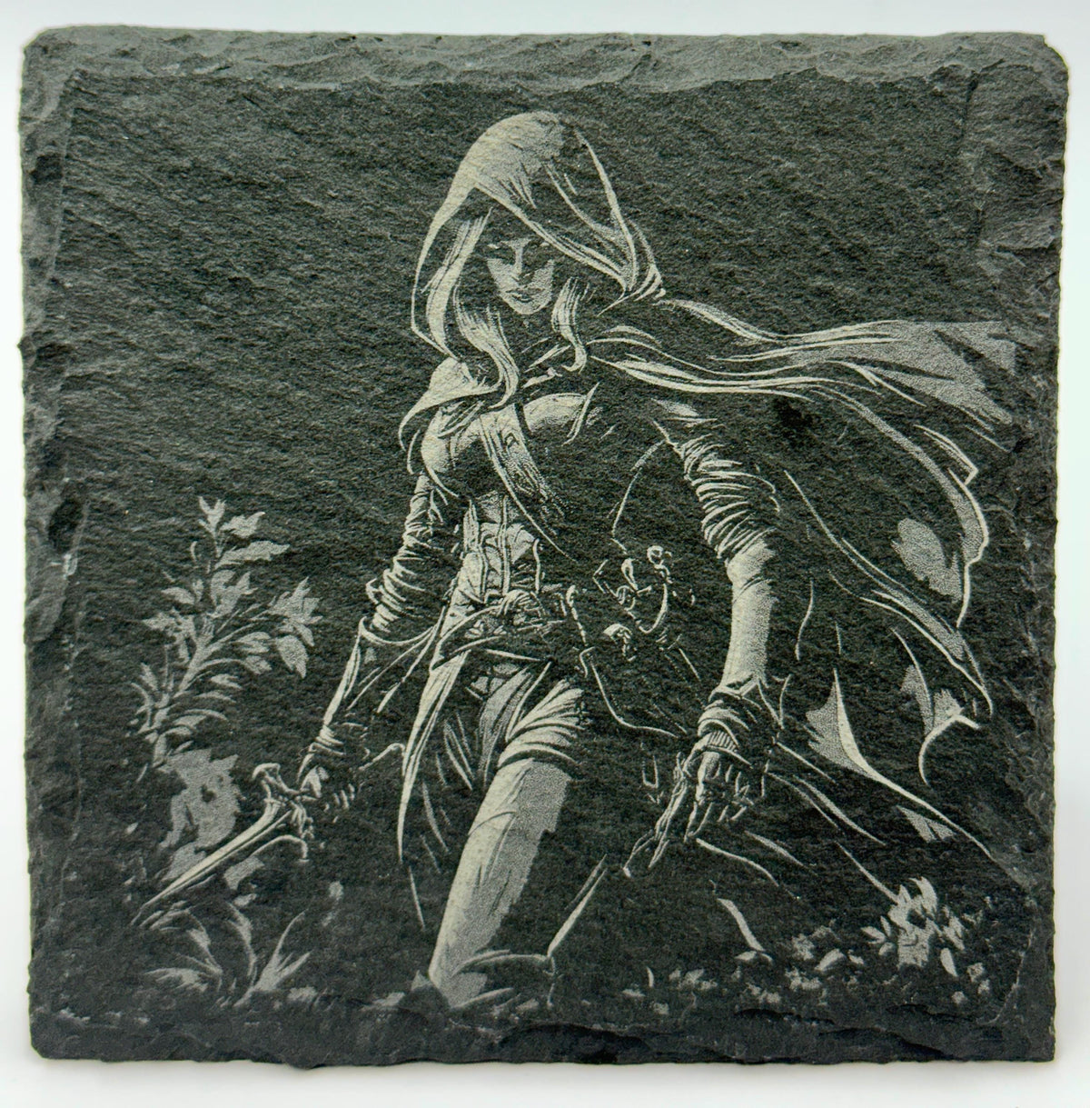Dungeons and Dragons Themed Laser Engraved Slate Set of 4 Coasters