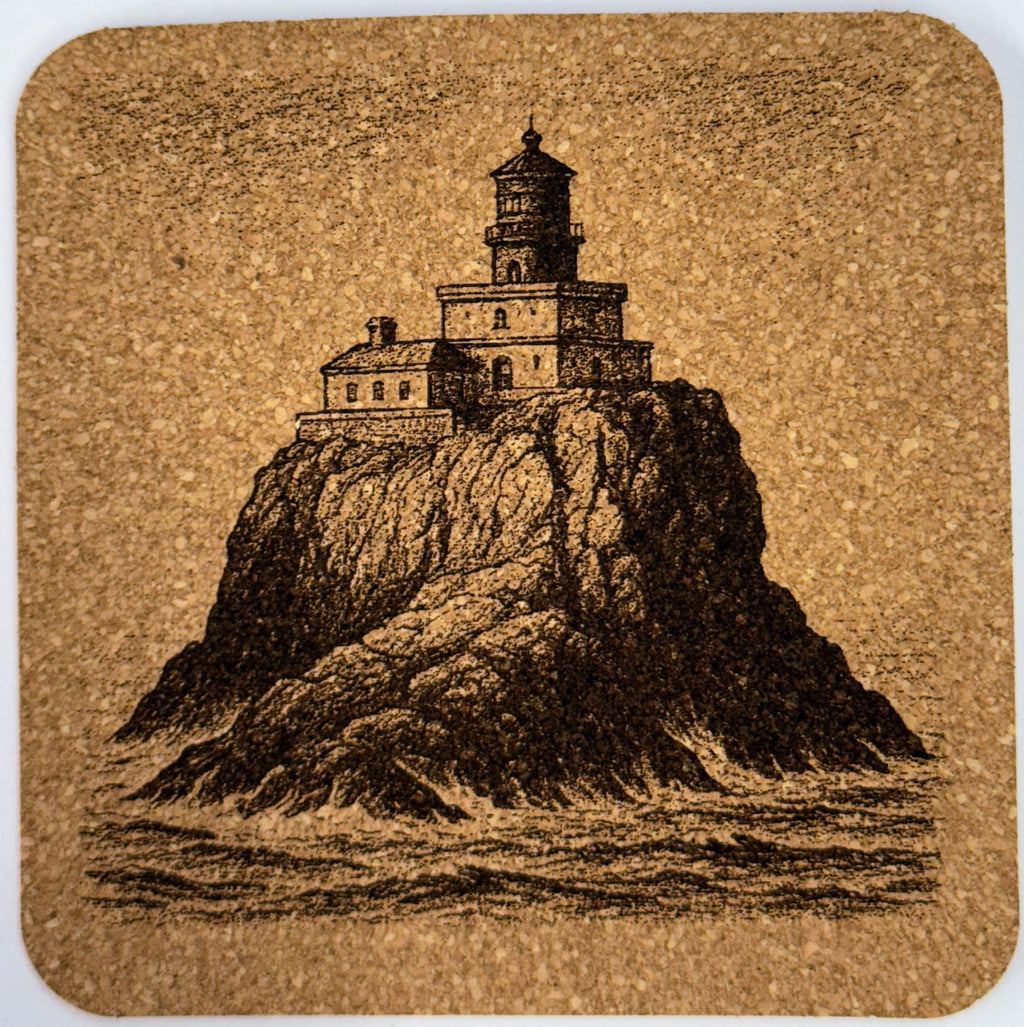 Oregon Lighthouses - Set of 4 Laser Engraved Cork Coasters